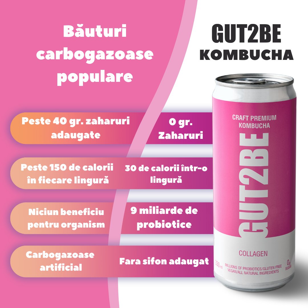 Kombucha Colagen - Set de 24x330ml - Gut2beKombucha Colagen - Set de 24x330mlGut2beGut2be