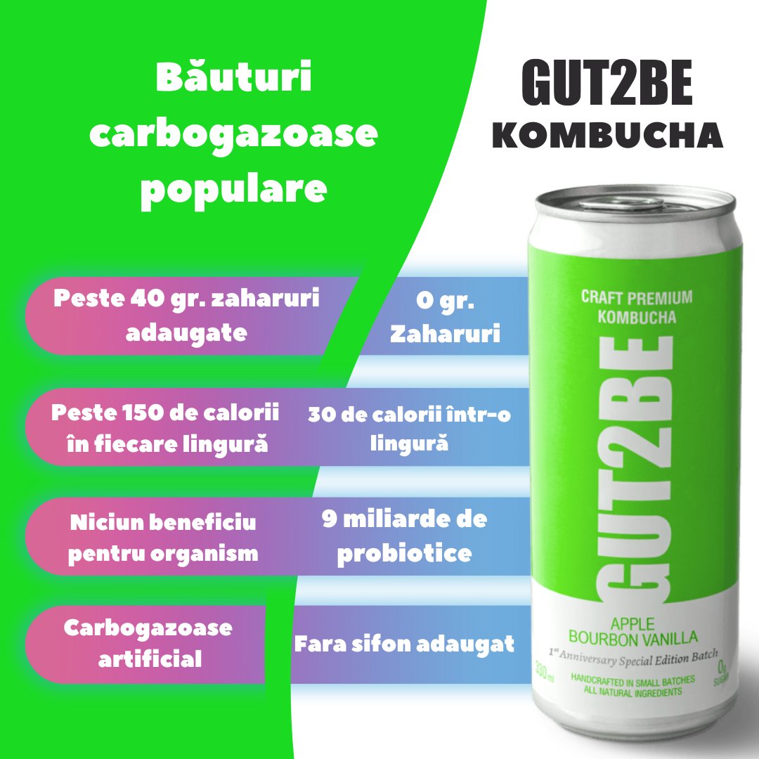 Kombucha Mar Vanilie Bourbon - Set de 12x330ml - Gut2beKombucha Mar Vanilie Bourbon - Set de 12x330mlGut2beGut2be